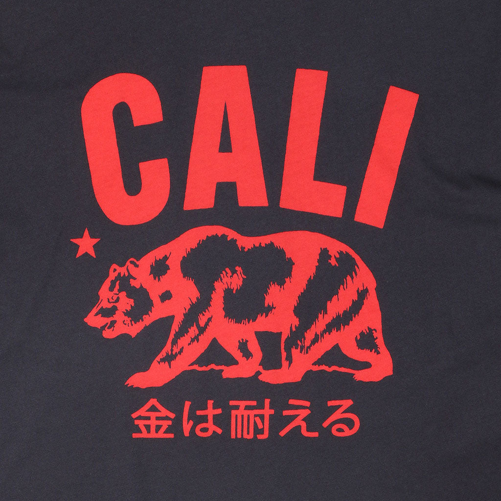 "Don't Mess with Cali" Short Sleeve Men's Crew Neck Tee - Sharp Black/Red