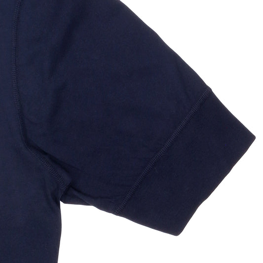 Short Sleeve Banded Henley - 40's Lightweight Cotton - EZ Dark Navy