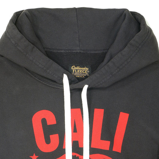 Heavy 17.5oz Fleece - LS Pullover Gianni Hoodie - Cali Bear- Coal Black