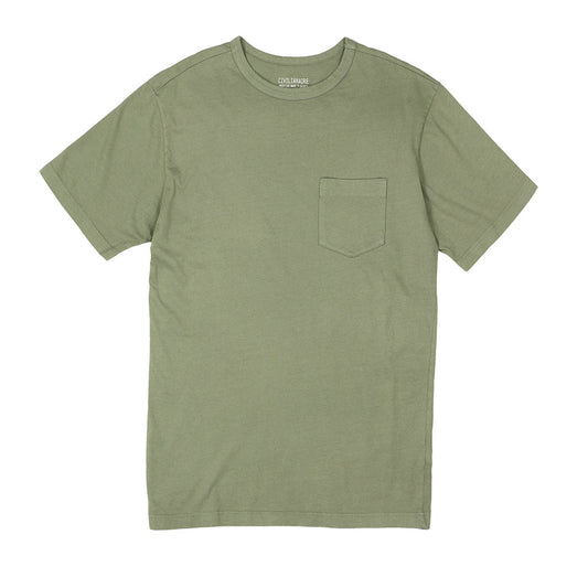 Crew Neck Short Sleeve 1 Pocket Tee - Celadon