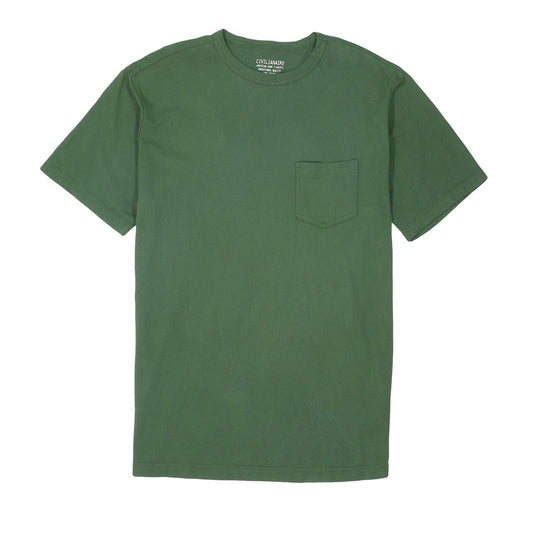 Crew Neck Short Sleeve 1 Pocket Tee - Bottle Green