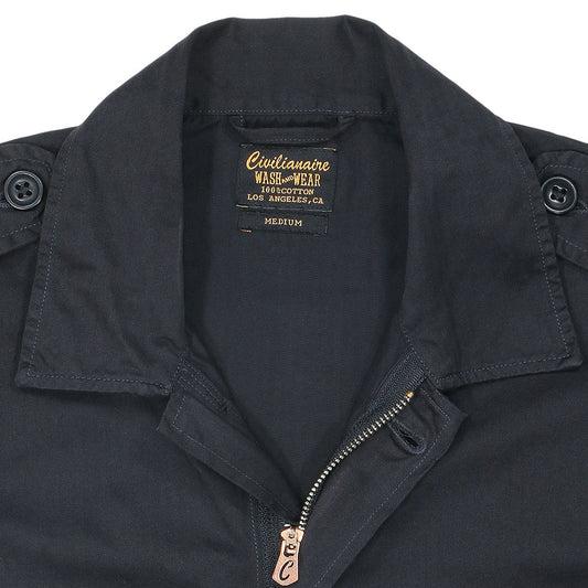 3 Pocket Herringbone Cotton Officer Jacket - Sharp