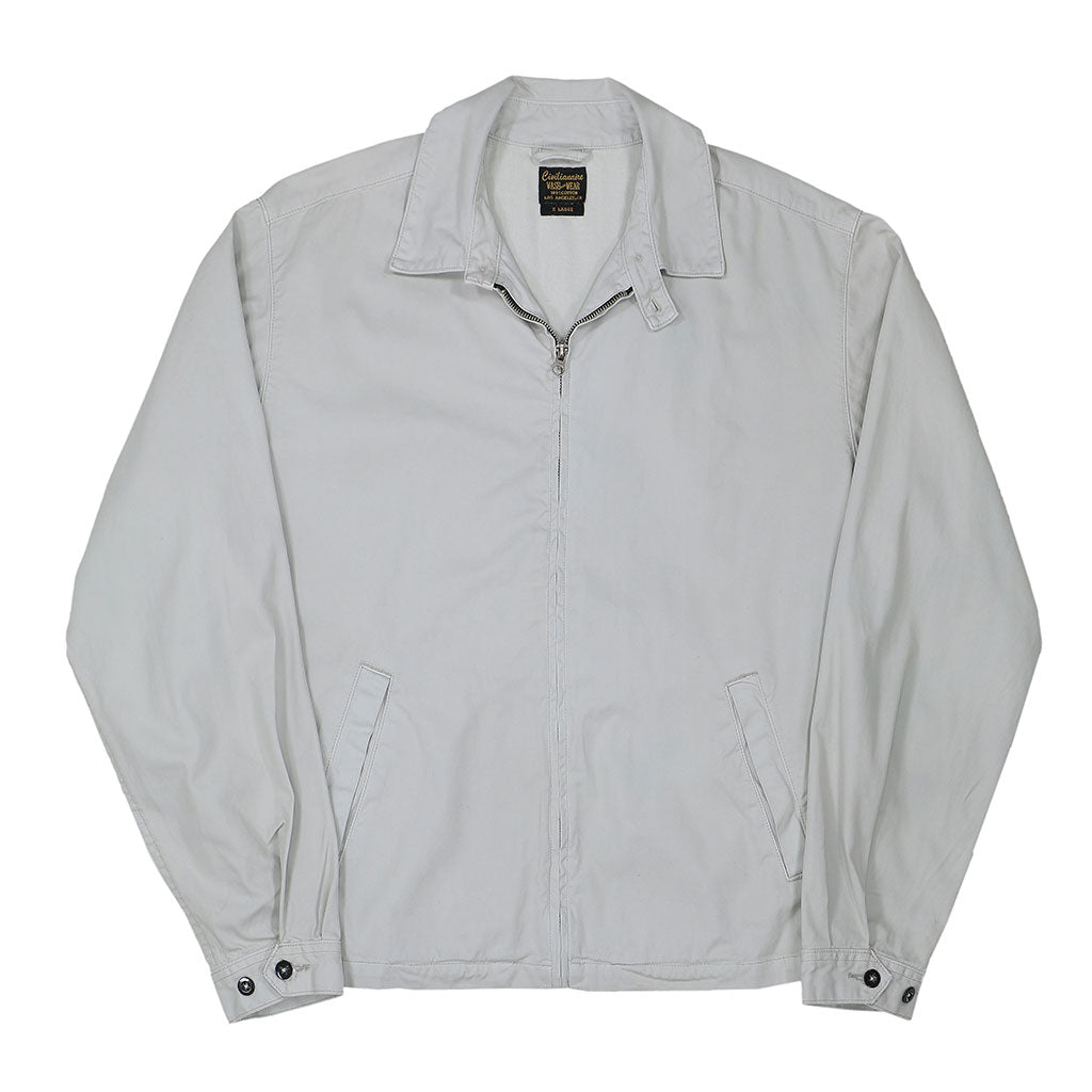 Zip Front 2 Pocket Cotton Cliff Jacket - Stone