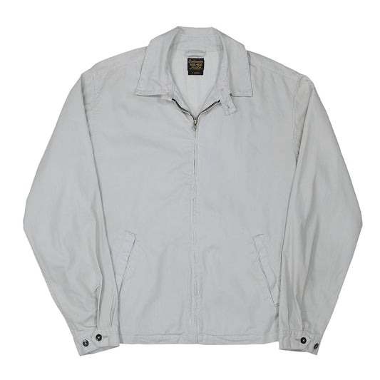 Zip Front 2 Pocket Cotton Cliff Jacket - Stone