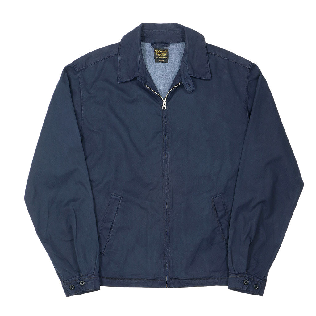 Zip Front 2 Pocket Cotton Cliff Jacket - EZ Dark Navy