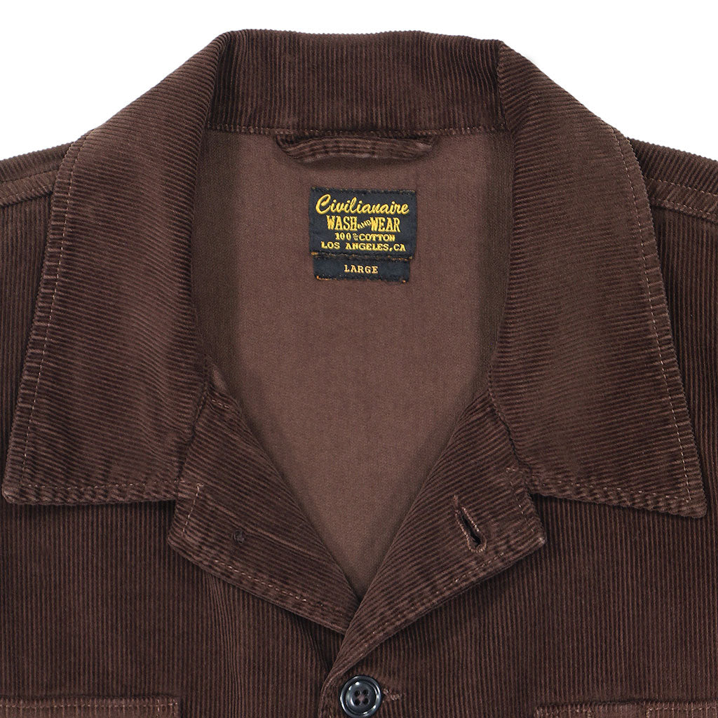 2-Pocket Lucca 14W Corduroy Jacket - Deep Brown