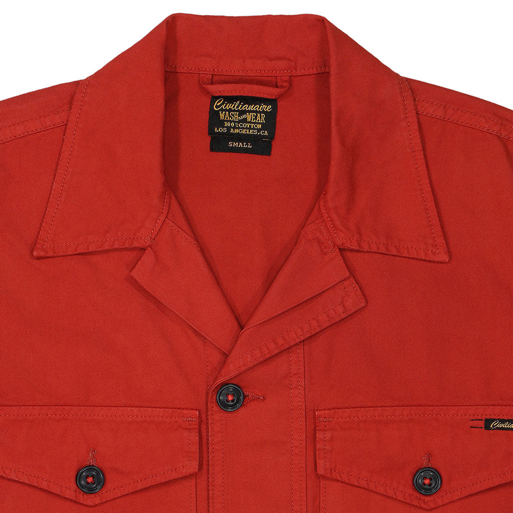 6 Pocket Rincon Twill V-Flap Field Jacket - Burnt Orange