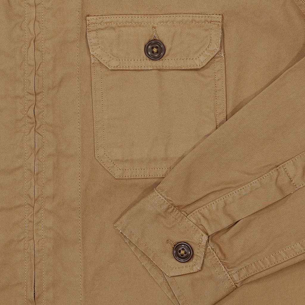 Notch Flap Pockets Zip-Up Rincon Twill Jacket - Boston Brown