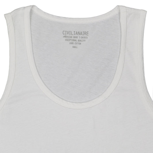 "Peace Store" Cotton Tank Top  - White