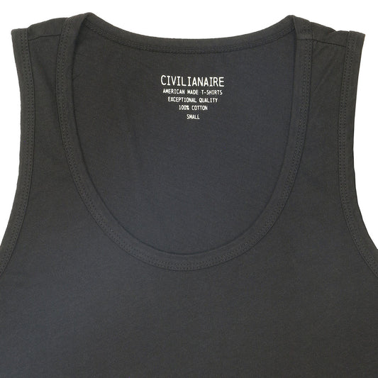 Peace Store Cotton Tank Top  - Black Coal