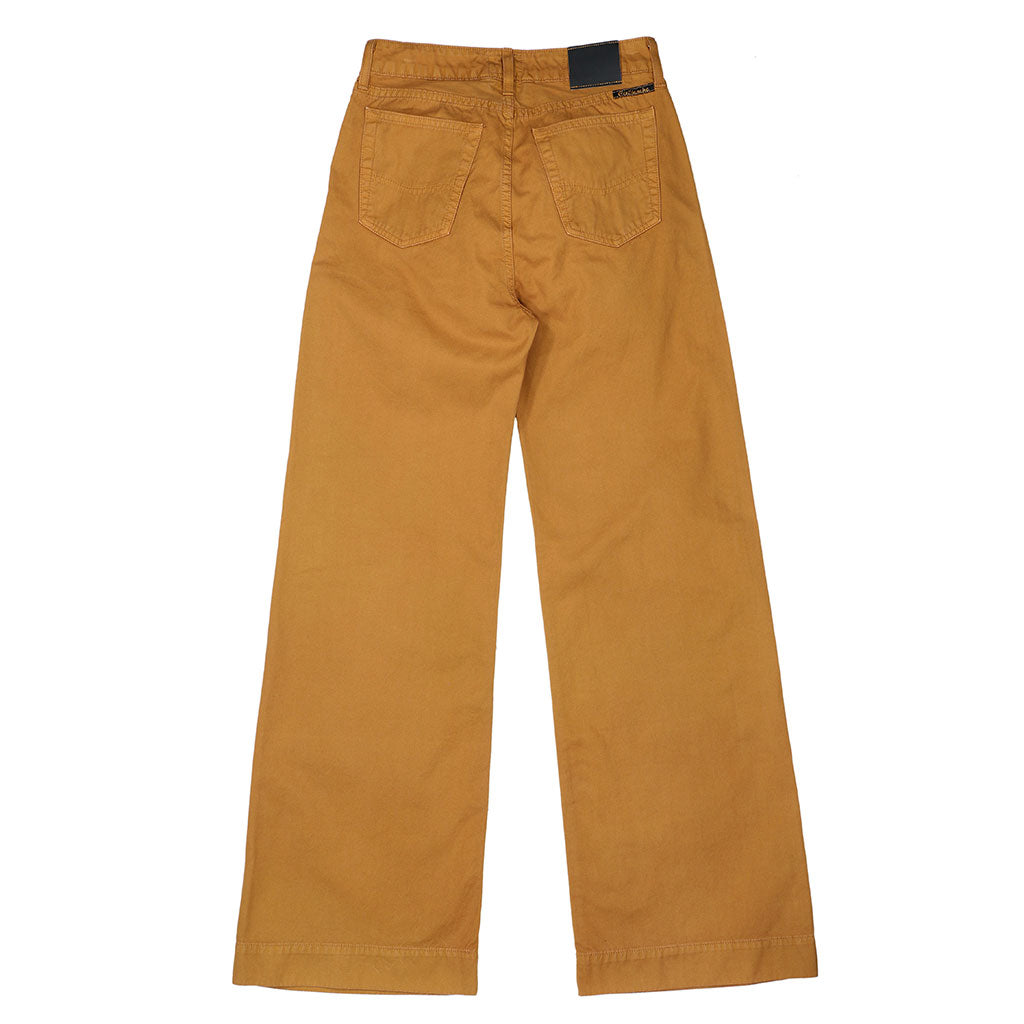 5-Pocket High Rise Wide Twill Pants - Kindling