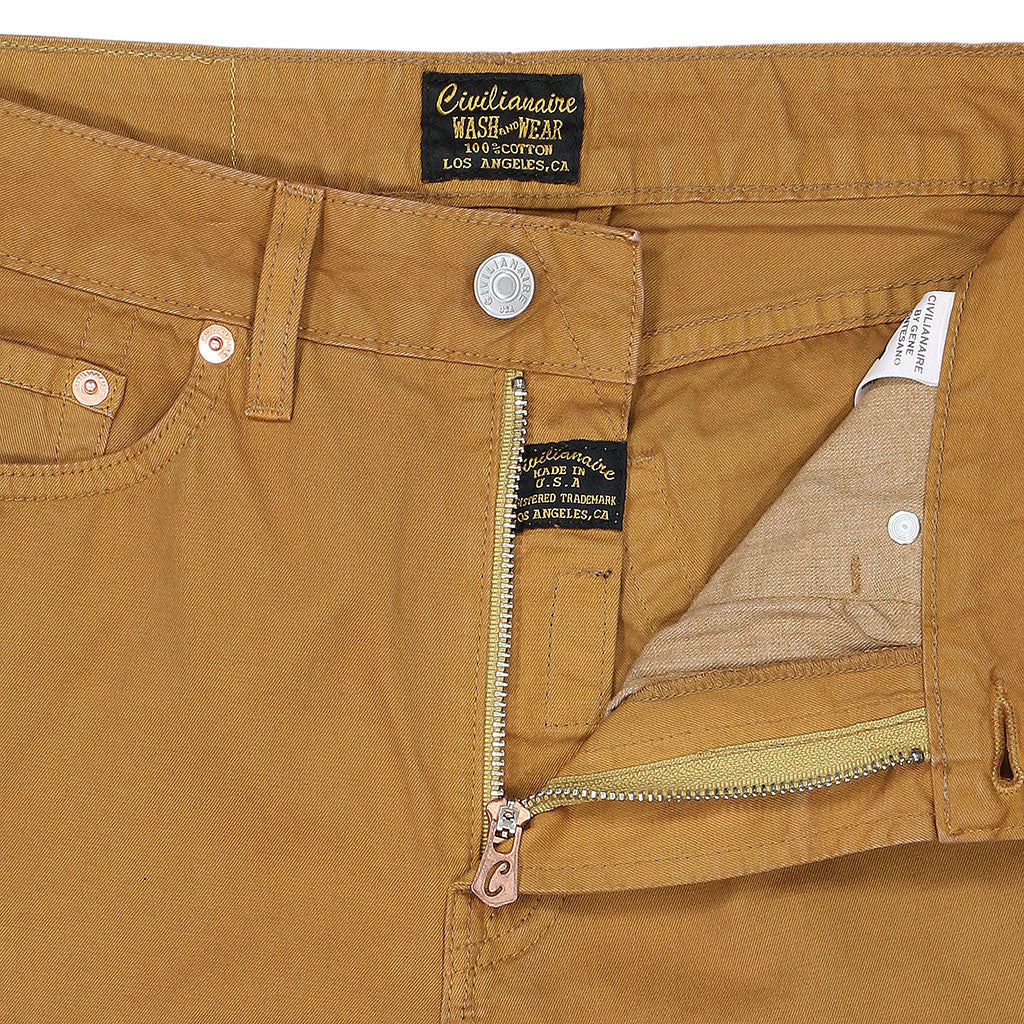 5-Pocket High Rise Wide Twill Pants - Kindling