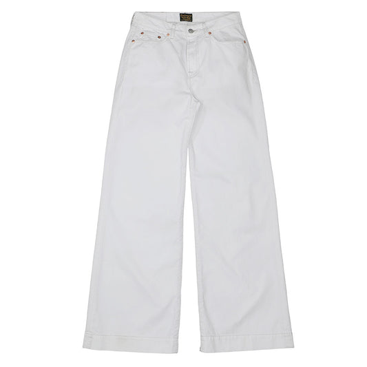 5-Pocket High Rise Wide Twill Pants - Rincon White