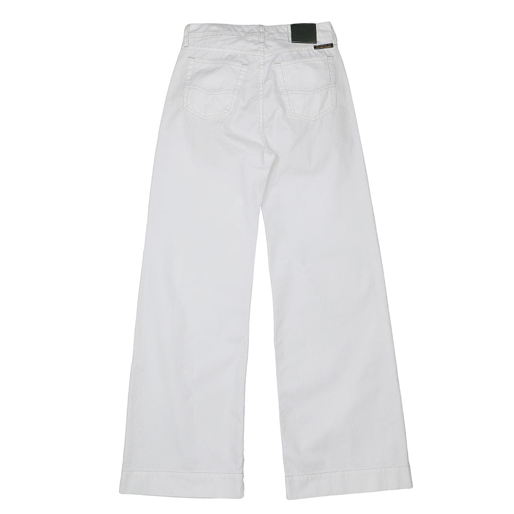 5-Pocket High Rise Wide Twill Pants - Rincon White