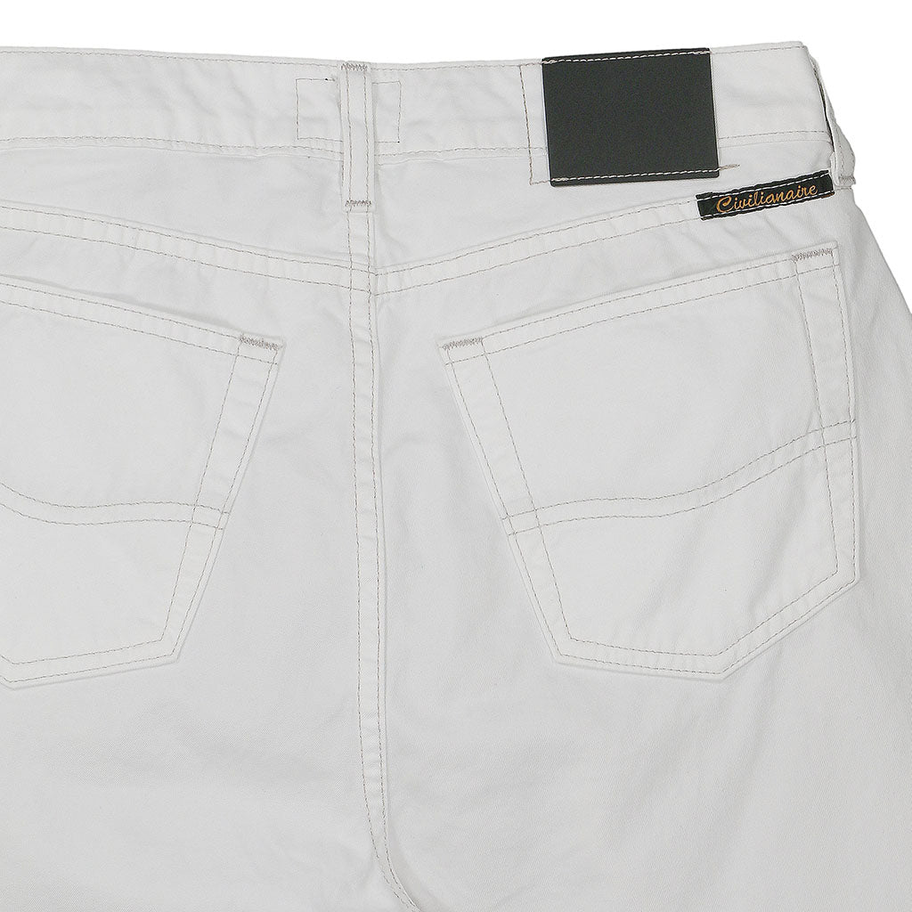 5-Pocket High Rise Wide Twill Pants - Rincon White