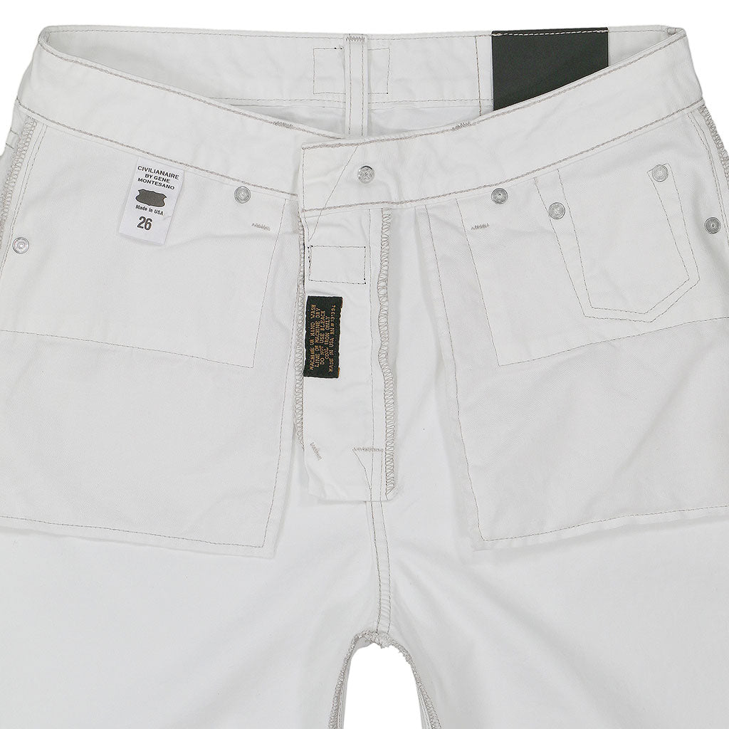 5-Pocket High Rise Wide Twill Pants - Rincon White