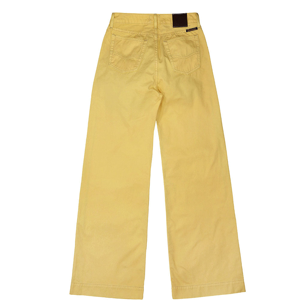 5-Pocket High Rise Wide Twill Pants - Dijon