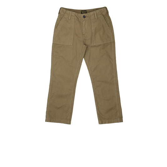 Military Cotton Twill Crop Pant - College Khaki