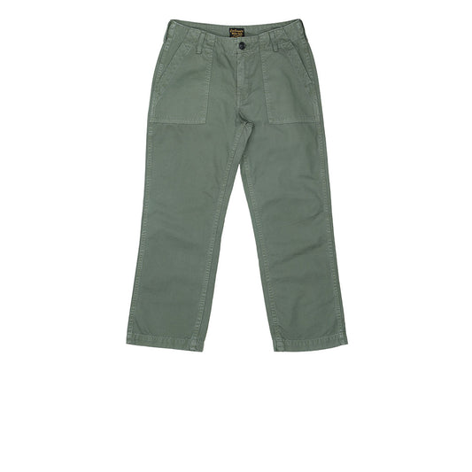 Military Cotton Twill Crop Pant - Bottle Green