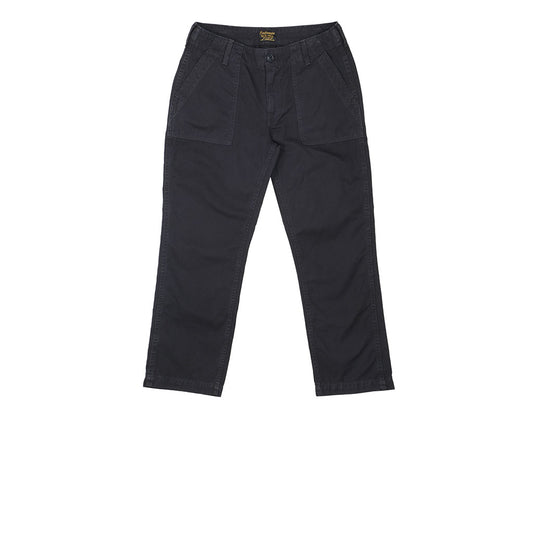 Military Cotton Twill Crop Pant - Black Coal