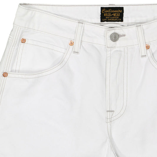 Women's Twill Carpenter Pant  - White