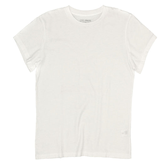 Women's Crew Neck Short Sleeve Tee - White