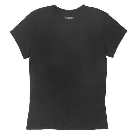 Women's Crew Neck Short Sleeve Tee - Black Coal