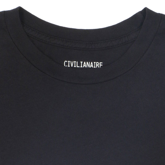 Women's Crew Neck Short Sleeve Tee - Black Coal