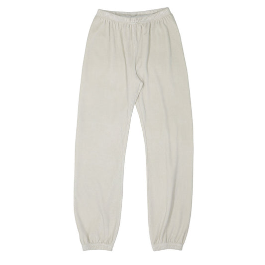 "SIENA" 26" Inseam Velour Sweatpants - Ash