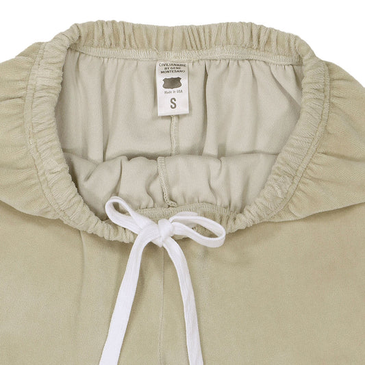 "SIENA Bell Bottom" 30" Inseam Velour Sweatpants - Stone