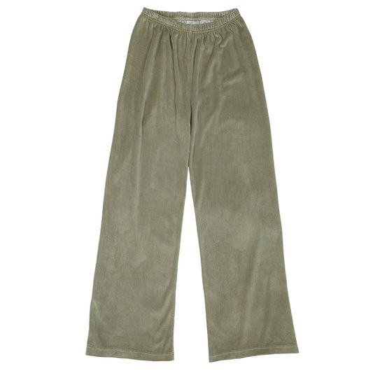 "SIENA Bell Bottom" 30" Inseam Velour Sweatpants - Biskra