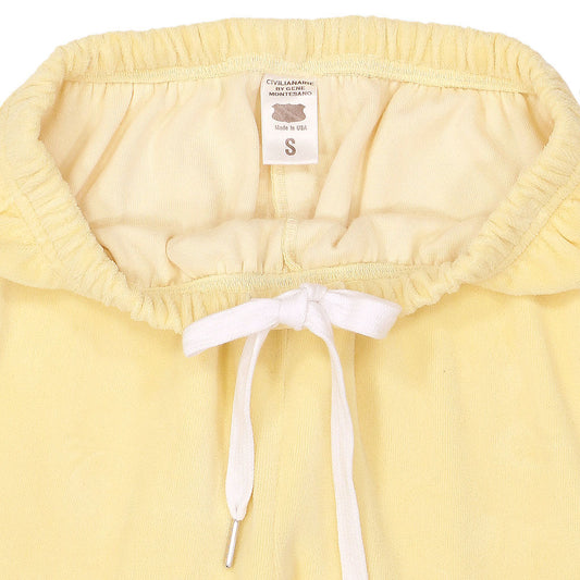 "SIENA Bell Bottom" 30" Inseam Velour Sweatpants - Sateen Canary