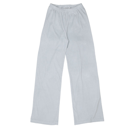 "SIENA Bell Bottom" 30" Inseam Velour Sweatpants - Frost