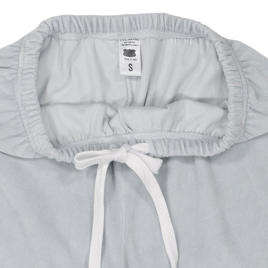 "SIENA Bell Bottom" 30" Inseam Velour Sweatpants - Frost