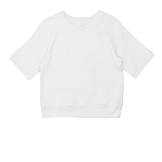 Short Sleeve Raglan Triblend  Crewneck - White
