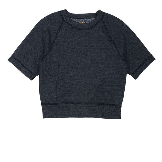 Short Sleeve Raglan Triblend Crewneck - Dark Coal
