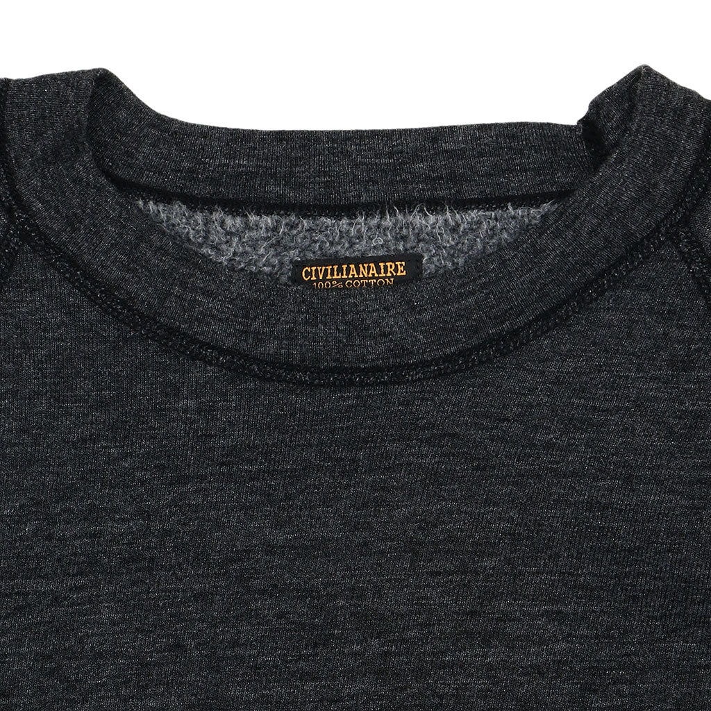 Short Sleeve Raglan Triblend  Crewneck - Dark Coal