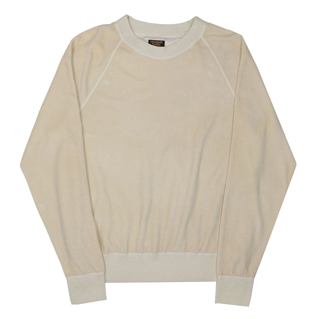 Women's Raglan Crew Neck Sweatshirt Velour - Ash