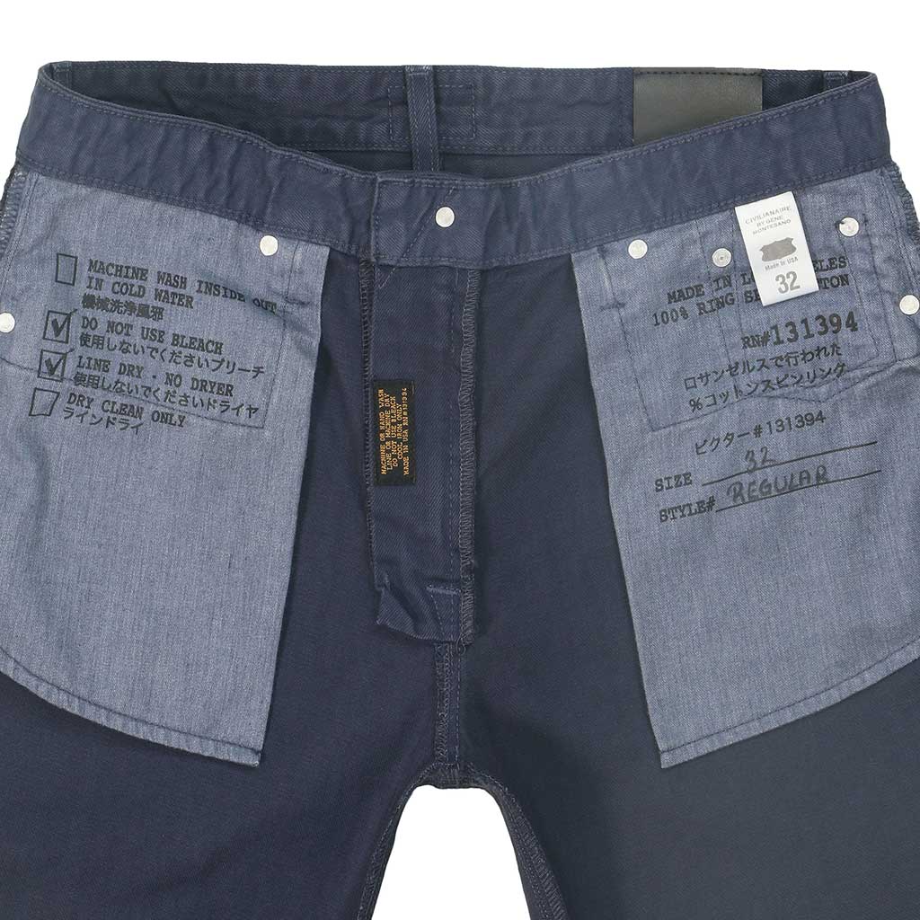 5-Pocket Regular Fit 13.5 oz Twill Pants - Dark Slate Blue