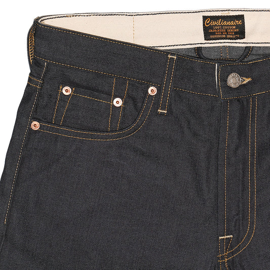 Men's 10 oz Gold Selvage Denim Slim Jean - Indigo Grey Fill