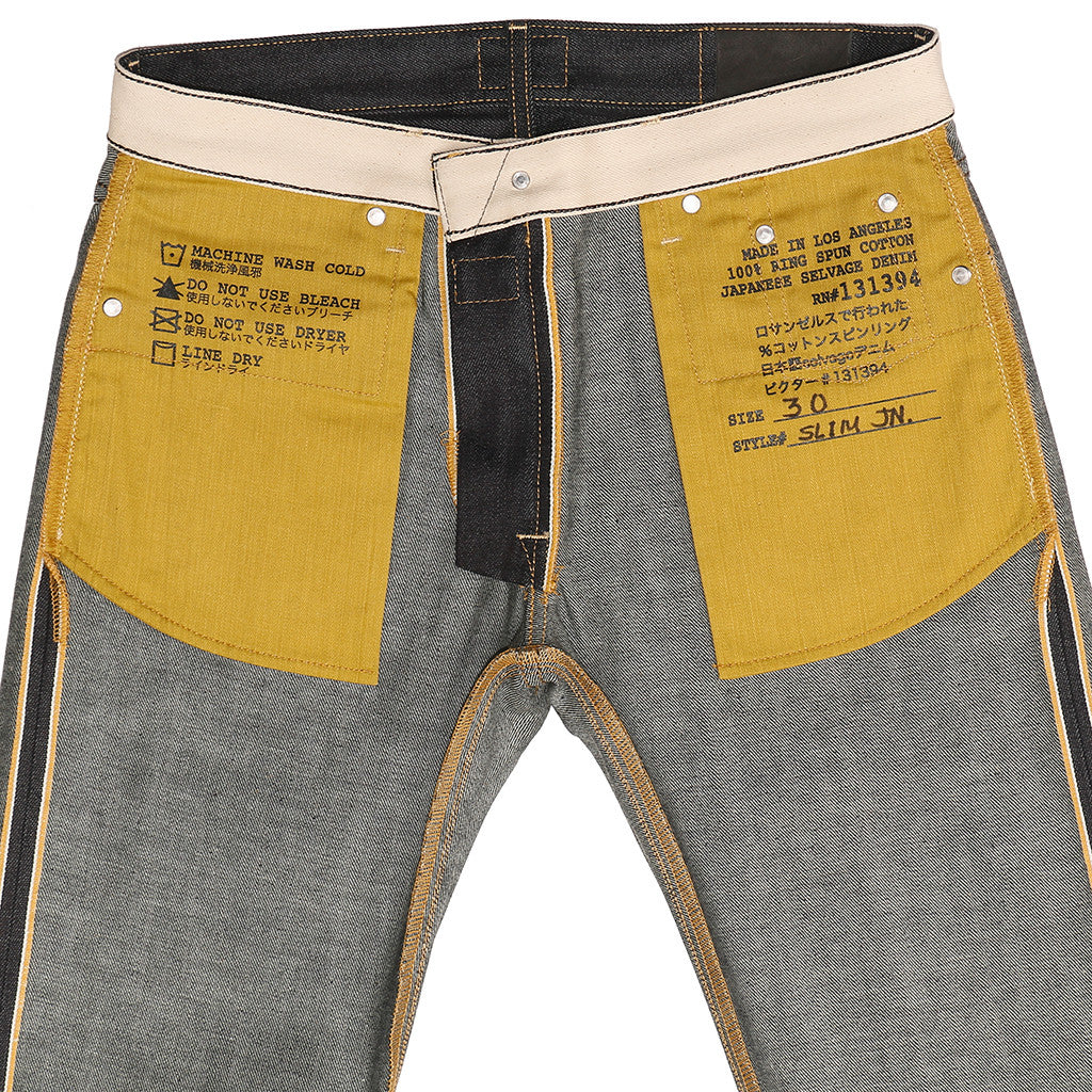 Men's 11 oz Gold Selvage Denim Slim Jean - Indigo