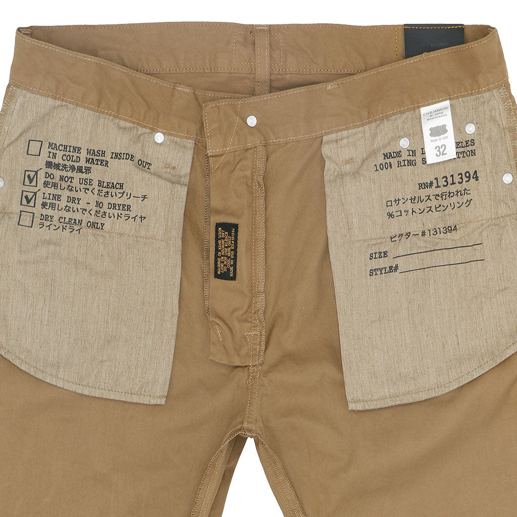 5-Pocket Slim Fit Twill Pants - Boston Brown