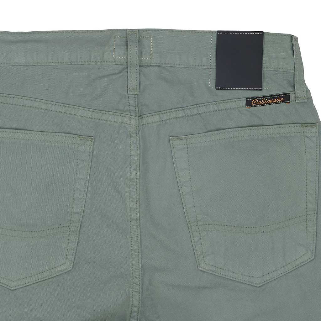 5-Pocket Slim Fit Twill Pants - Celadon