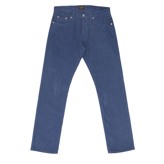 5-Pocket Slim Fit Corduroy Pants - Sea Blue