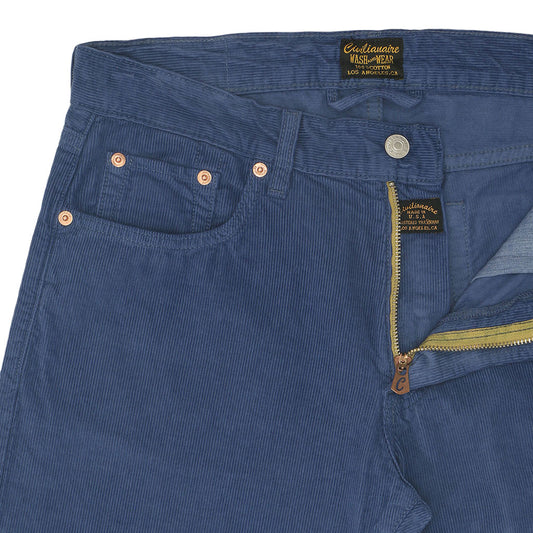 5-Pocket Slim Fit Corduroy Pants - Sea Blue