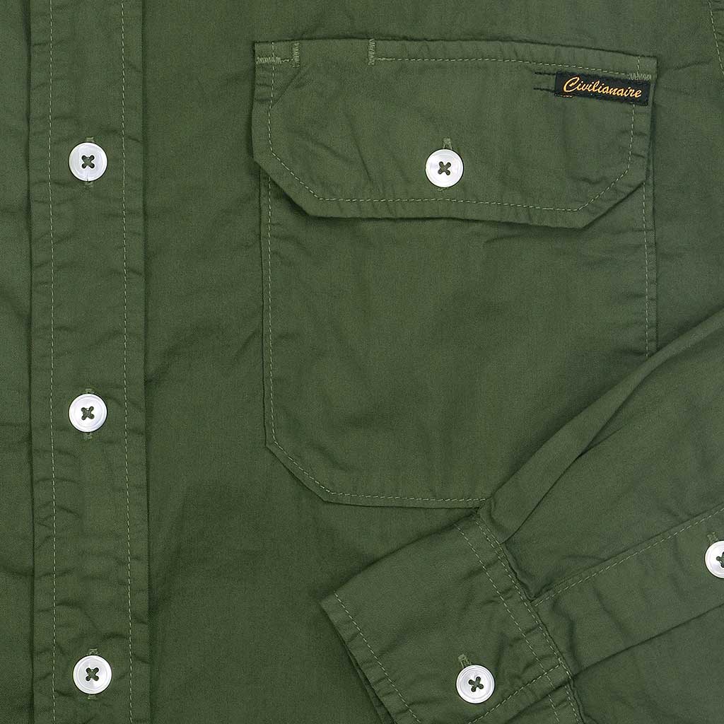 Long Sleeve 2 Pocket Notch Flap Shirt Coronado - Light Army #3002