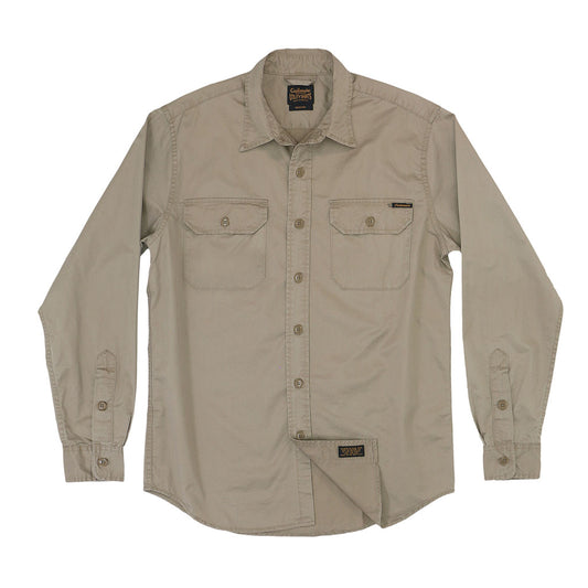 Long Sleeve 2 Pocket Notch Flap Zn Twill - KHAKI 3