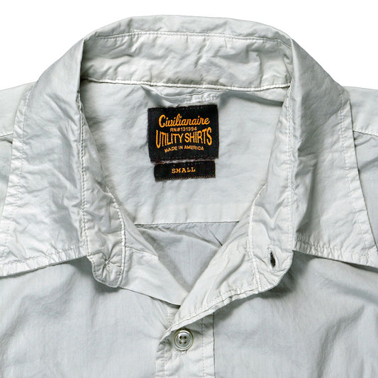 Long Sleeve 2 Pocket Notch Flap Shirt Poplin - Ash