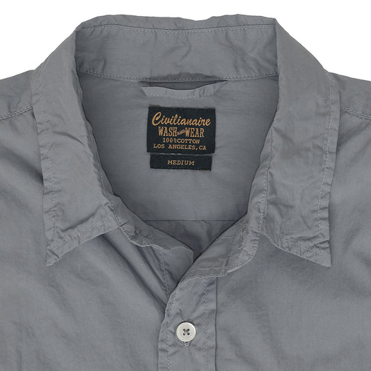 Long Sleeve 2 Pocket Notch Flap Shirt Poplin - Iron