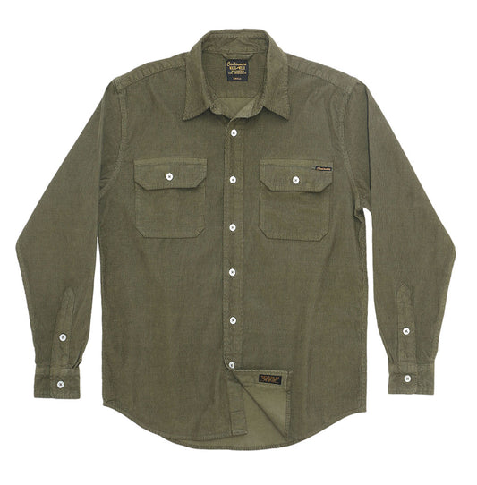Long Sleeve Notch Flap Shirt Heavyweight Corduroy - ELMWOOD